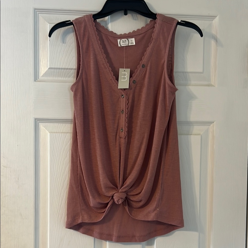 Women's Sleeveless Knotted Top - Pink